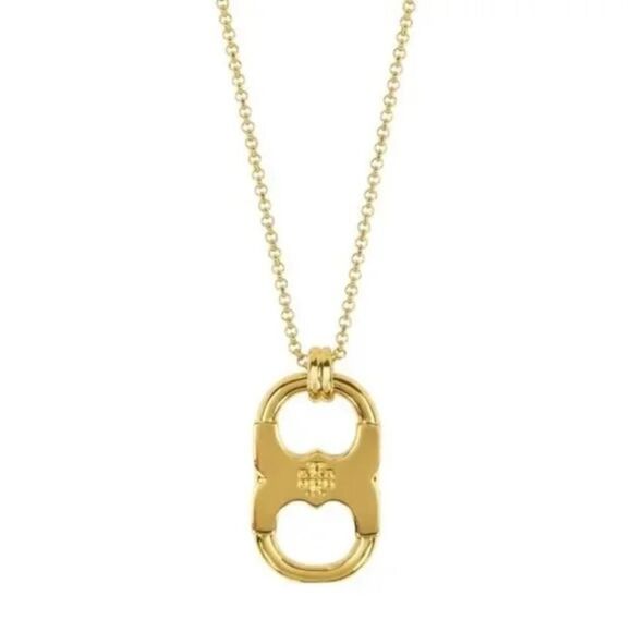 New Tory Burch Gold Gemini Adjustable Necklace - Picture 1 of 6